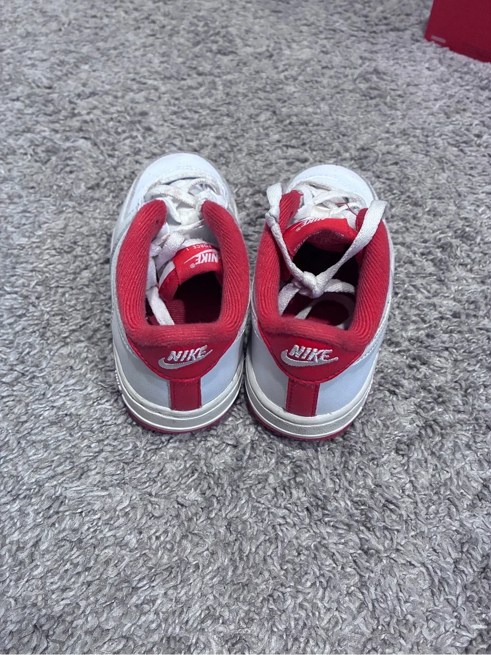 Nike Kids White Sneakers with Pink Lining